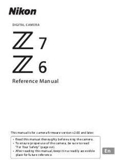 Nikon Z 7 manual. Camera Instructions.